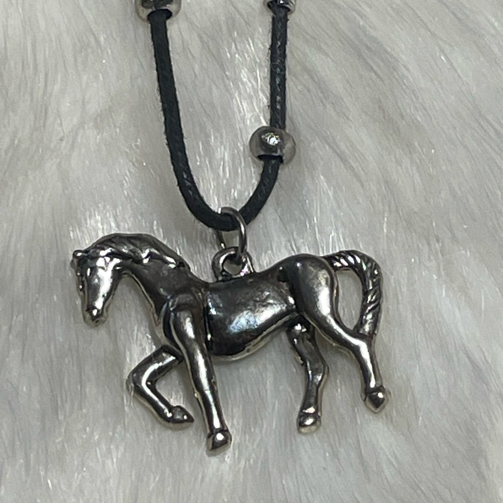 Silver Horse Pendant Necklace